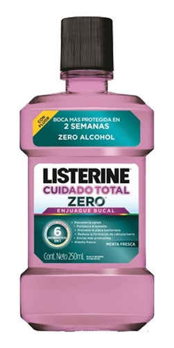 Enjuague Bucal Listerine Cuidado Total Zero 250ml