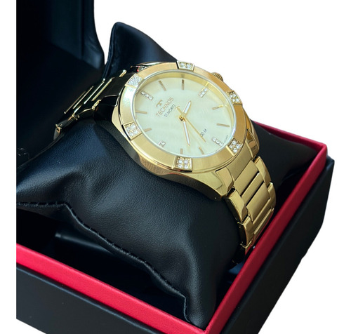 Relógio Technos Feminino Dourado De Luxo Presente Namorados