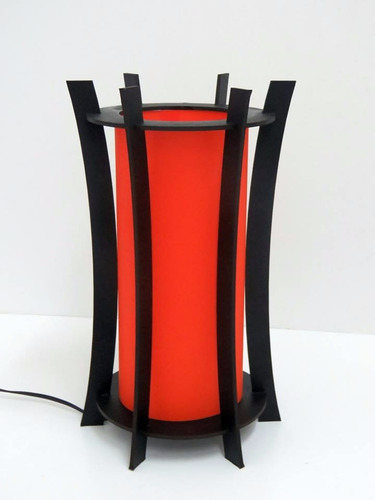 Velador Lampara Retro Moderno C/ Pantalla En 7 Colores