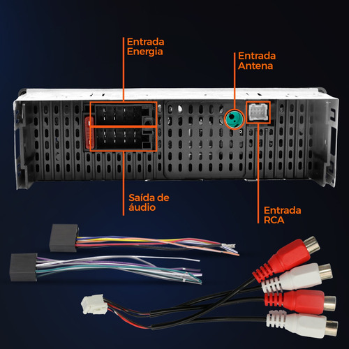 Imagem 4 de 5 de Aparelho De Som Automotivo Palio Bt Sd Shutt Montana