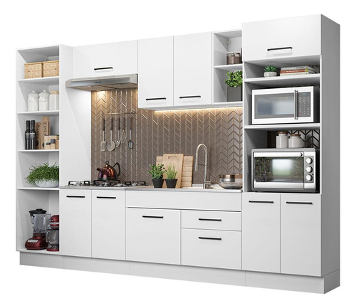 Mueble De Cocina Integral 330cm Agata Madesa 02 Blanco