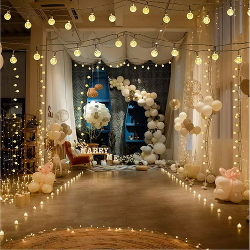 Decoraciones Navideñas 100 Luces De Guirnalda Led Solares