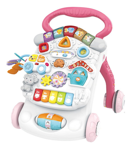 Caminador Multifuncional 3 En 1 Rosado Kids Melody