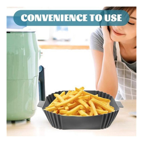 2 Recipientes De Silicona Para Freidora Air Fryer, Pergamino