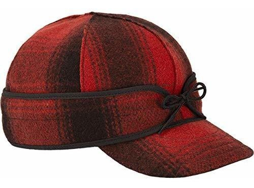 Stormy Kromer Mercantile Original Cap Red2 Black Plaid, 7