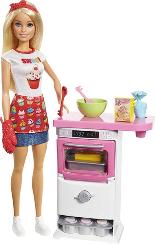 Barbie Pastelera Y Chef Doll Y Playset, Rubia