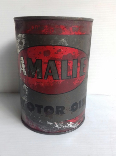 Antigua Lata Aceite Amalie Motor Oil Cerrada Eeuu 1960s 1lt