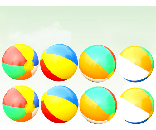 8 Peças De 23 Cm Summer Ball Beach Toy Random Color