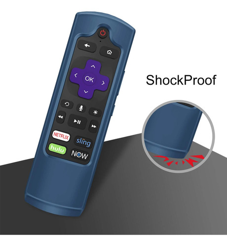 Funda Protectora P/control Remoto Casebot, P/roku, Azul Cian