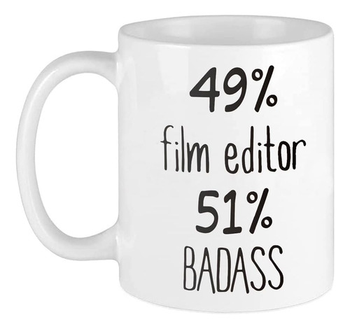 Fuuny Film Editor Taza De Café 49% Editor De Películas, 51%