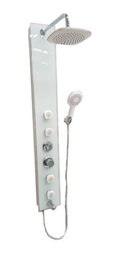 Columna Escocesa Ducha Panel Cristal 4 Jets Versalles White