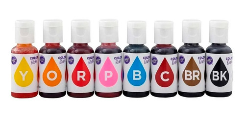 Color System Wilton X 8 Colorantes Y Paleta - No Full