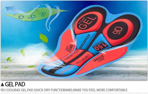 Bretelle Ciclismo Com Forro Coolmax Gel 9d