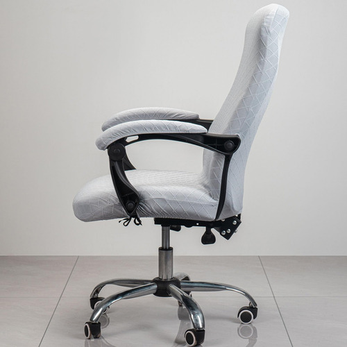 Funda Elástica Universal Para Silla De Oficina Gris Claro L