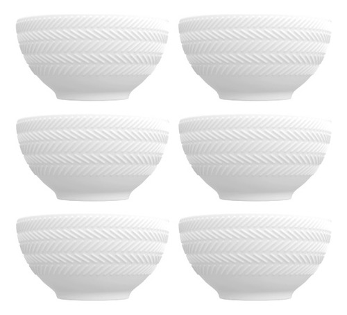 Kit 6 Bowls Chevron Branco Germer