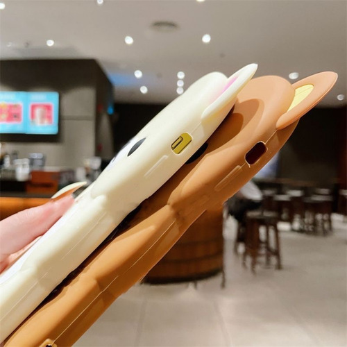 Funda 3d Dibujos Animados Marrón Pequeño Silicona Phone Case