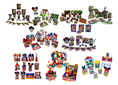 Arquivo De Corte Combo Mickey Circo E Safari