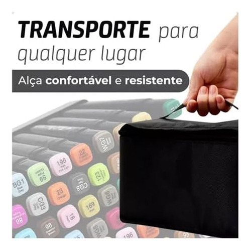 Conjunto Canetas Marcador Canetinha Ponta Dupla 36 Cores Kit