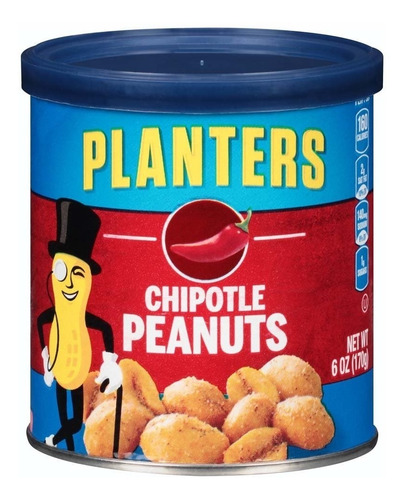 Planters Chipotle Peanuts Cacahuates Sabor Chipotle Importad