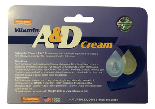 Crema Hidratante Y Calmante Con Vitamina A Y D 2 Botellas De