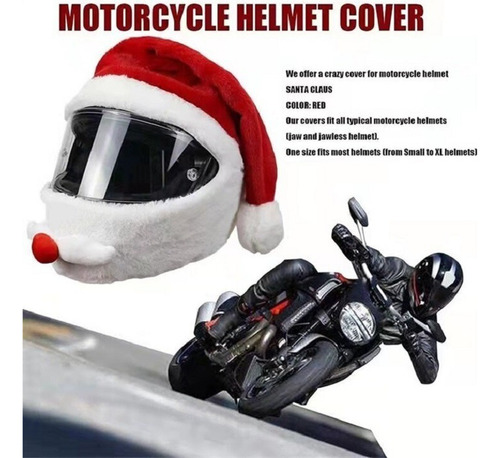 Casco De Motocicleta Sombrero De Navidad Casco Capucha Loco