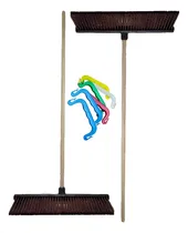 Comprar Kit 2 Vassouras 60cm Cb1,30 Profissional +6u Suporte Sacolas