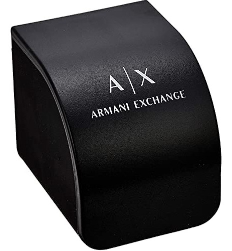 Ax Armani Exchange Reloj Negro Con Correa De Malla De Acero
