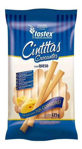 Cintitas Crocantes Tostex Talitas Sabor Queso 125g Caja 6un