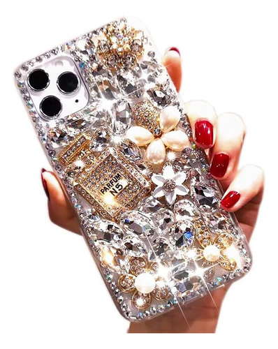 Compatible Con iPhone 15 Pro Max Bling Glitter Case, Lujosa