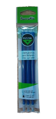 Repuesto Tanque Roller Pizzini Lapicera Borrable Friccion X3