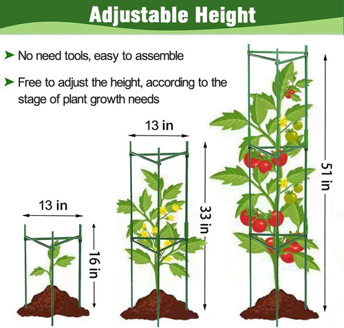 Jaula De Soporte Para Plantas De Tomate Para Jardin De 4 ...