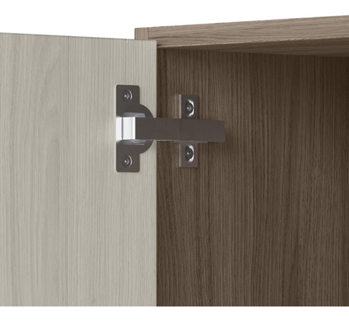 Balcão Com Tampo Canto Reto Mdf Kali 12227 Carvalho Toq Bianco Nicioli