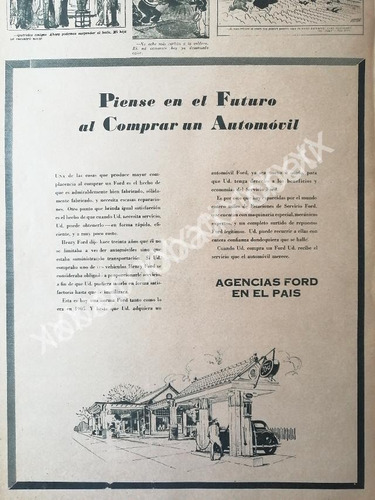 Cartel Retro Agencias De Autos Ford De 1936 /549