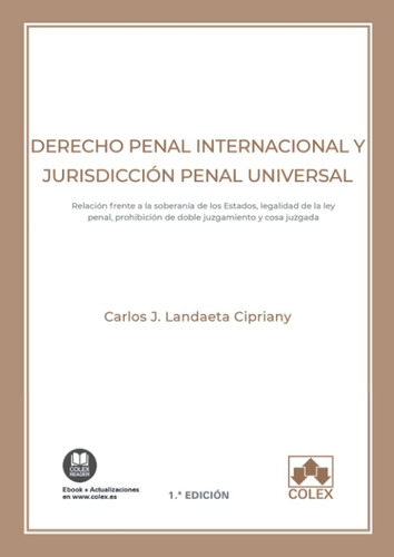 Libro: Derecho Penal Internacional Y Jurisdicción Penal Univ
