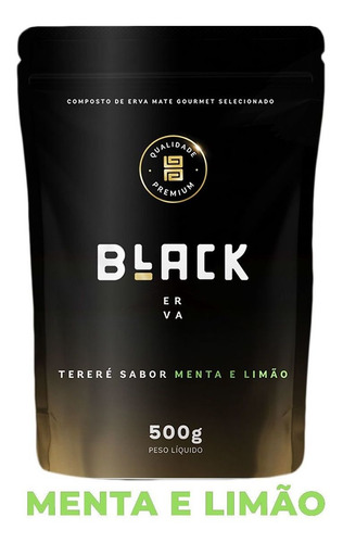 Imagem 2 de 4 de Kit Tereré Black Erva Cuia E Bomba Preta + Erva Sabores 500g