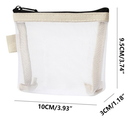 Bolsa De Almacenamiento De Lápiz Labial De Malla Cosmética,