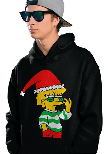 Sudadera P Dama/caballero Navideña Lisa Simpsons Hippie Nvd