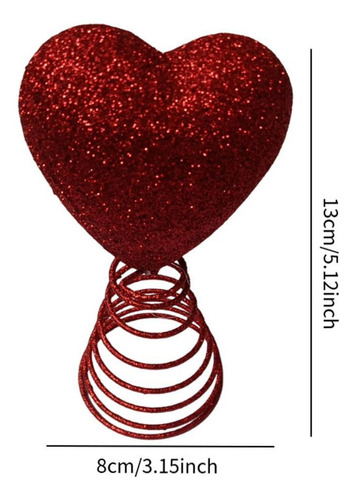 Valentine Heart Tree Topper Decoración De Navidad De