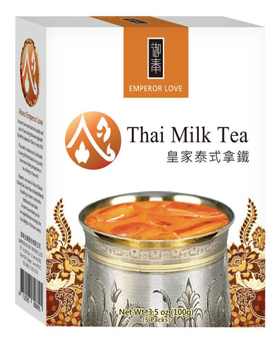 Imagen 1 de 1 de Té Thai Latte Instantáneo, Emperor Love, 20 G
