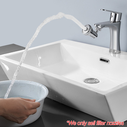 Grifo De Baño Con Boquilla Para Cocina, 720°, Giratorio Univ