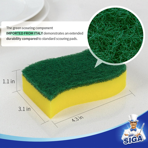 Esponja Exfoliante Resistente 24 Unidades 4.3 X 2.8 X 1.2 In