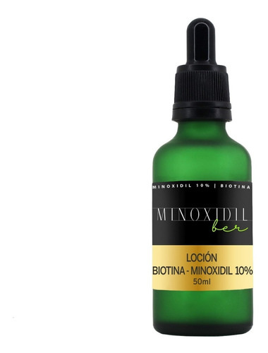 Minoxidil 10% Y Biotina Loción 50ml Cabello Barba Cejas