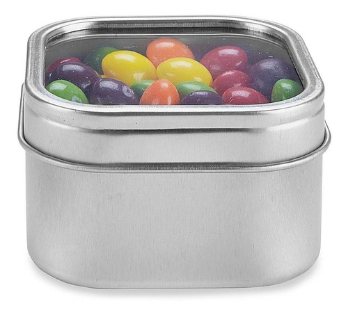 Latas De Metal - Cuadradas, 120ml, T Transp - 48/paq - Uline