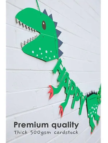 Estandarte De Feliz Cumpleaños De Dinosaurio T-rex - 6 Pies