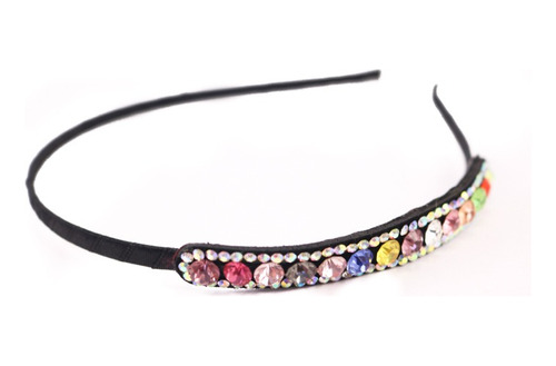 Vincha Velvet Tiara Tocado Con Strass Rosa Importadas 