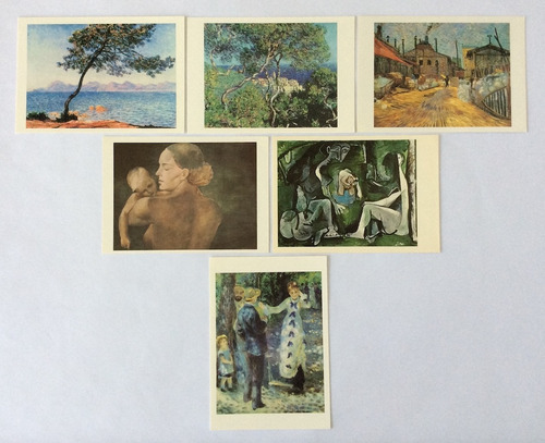 6 Tarjetas Postales Arte Pinturas Famosas