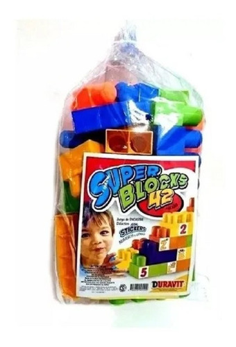 Imagen 2 de 6 de Bolso Con Blocks Didácticos X 42 Piezas Duravit