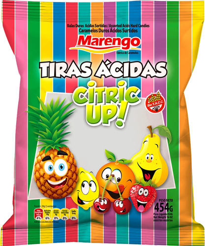 Caramelos Duros Tiras Acidas Citric Up Marengo X 454 G