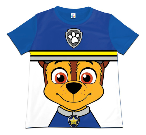 Camiseta Camisa Niño Paw Patrol Chase Personalizada Pol