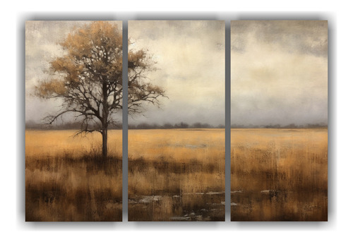 120x80cm Set 3 Arte Creativa - Pintura De Campo Y Árbol